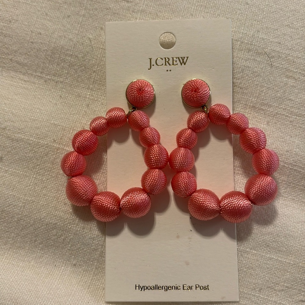 NWT J Crew earrings- Pink